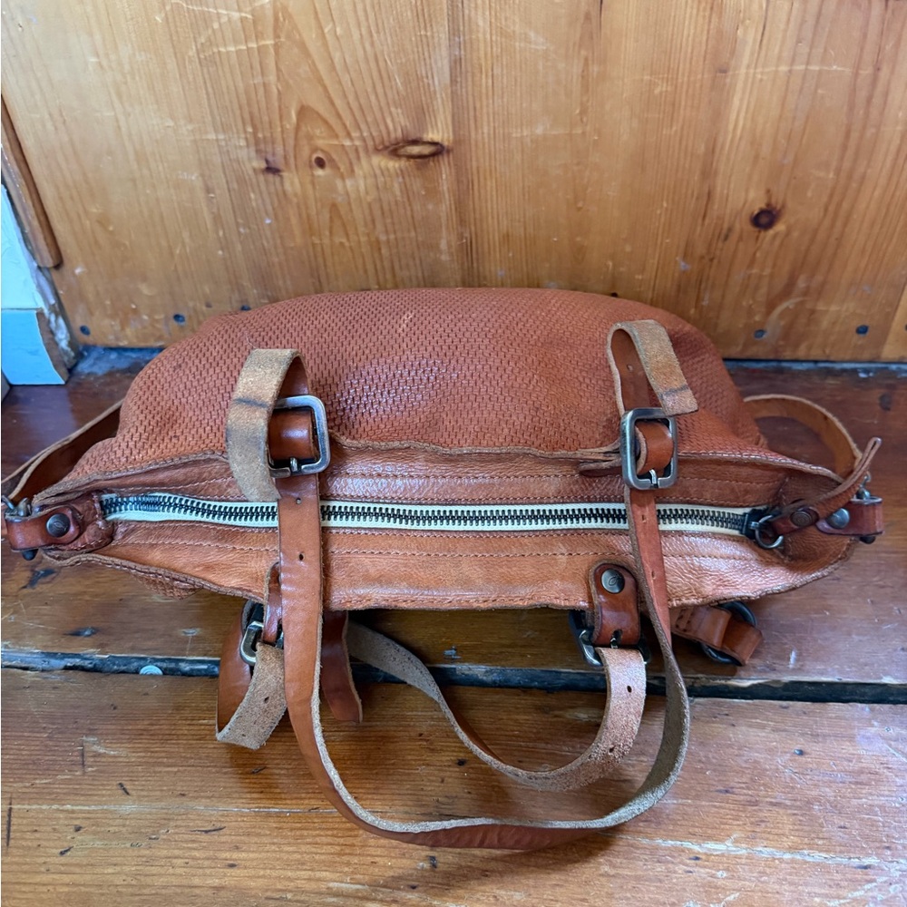 Campomaggi Woven Leather Crossbody Bag - Rust - Picture 8 of 14